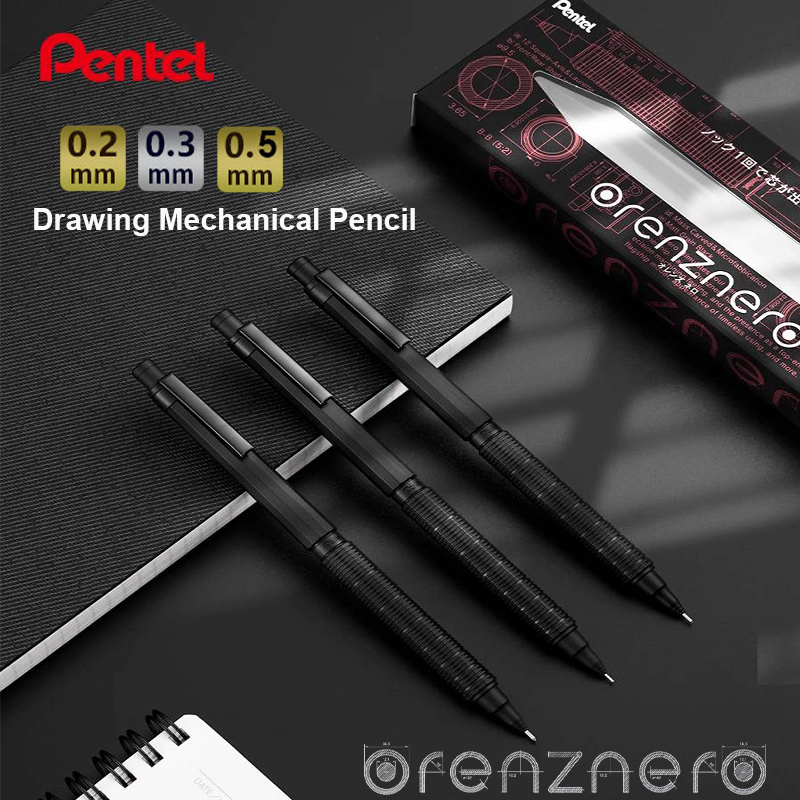 Pentel Pen Energel - Pensil Profesional Pentel ORENZNERO 0.2 |