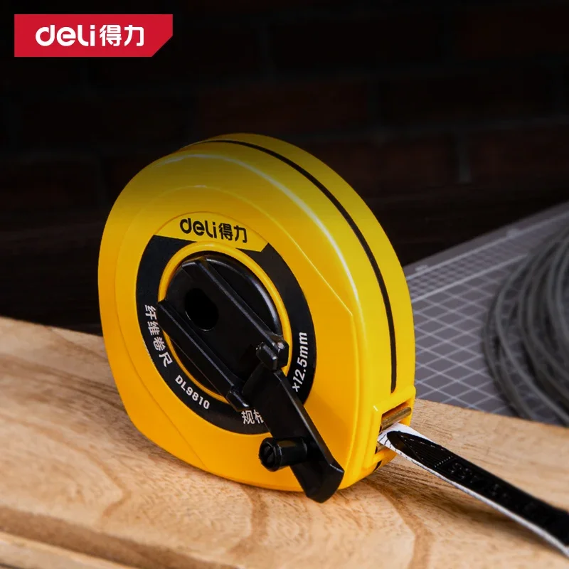Tape Dispenser Weighted - Deli 10/20/30/50m pita pengukur kulit serat