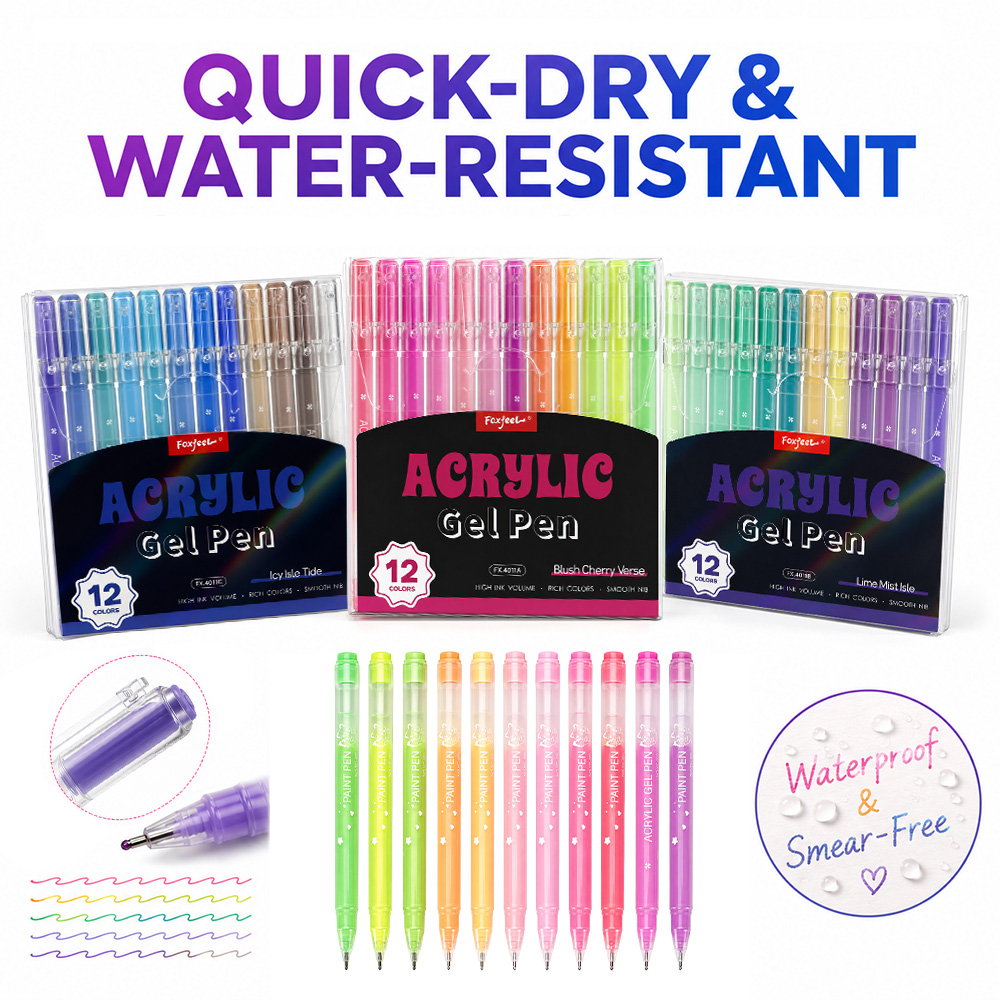 Set Pena Gel Akrilik 12 Warna  - Correction Pen Fine ulasan dan harga