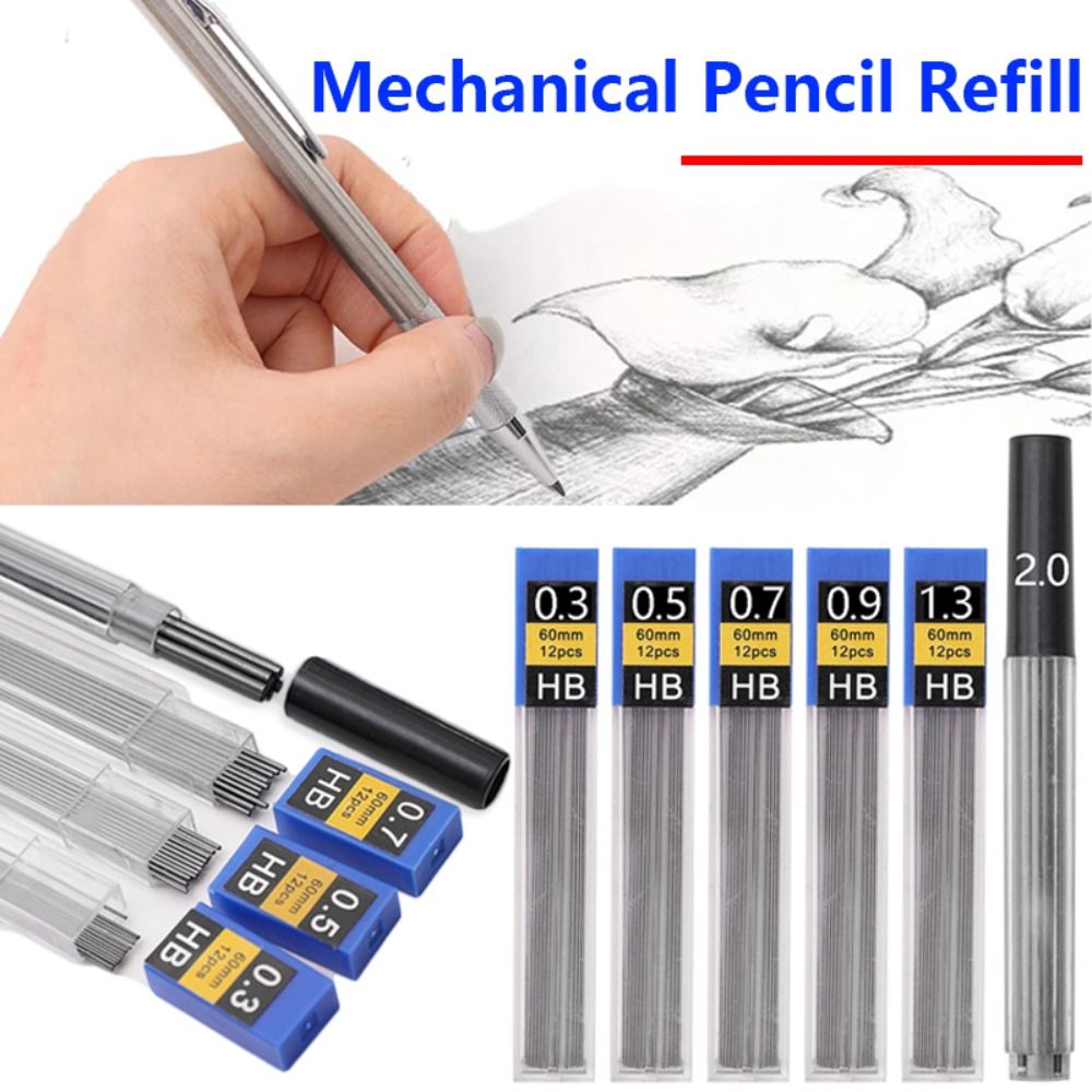 6 Kotak Isi Ulang Pensil Otoma - Mechanical Pencil 0.3 ulasan dan harga