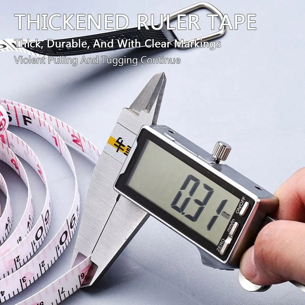 Pita Ukur Merah 30m 50m Skala  - Tape Dispenser Weighted ulasan dan harga